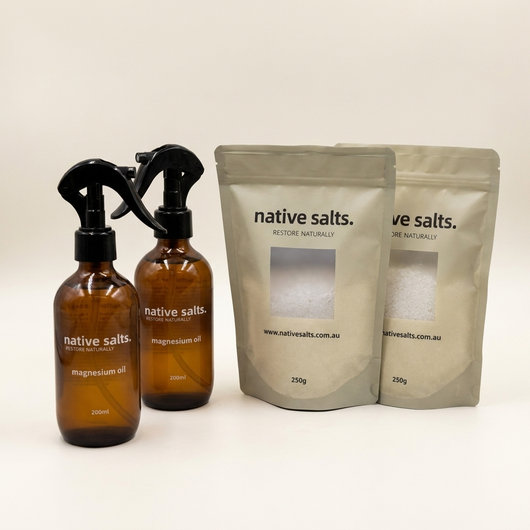 Magnesium Oil Spray + Magnesium Chloride Flakes - 2 Bundle